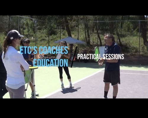 Part of the Practical Sessions for Coaches, in Drosia Tennis Academy