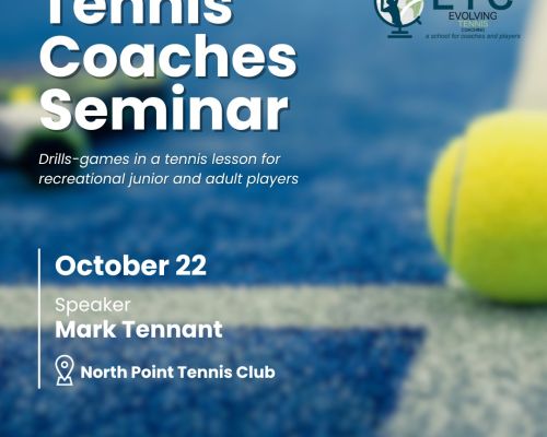 Τελευταίες ημέρες δηλώσεων συμμετοχής στο Tennis Coaches Seminar με τον Mark Tennant